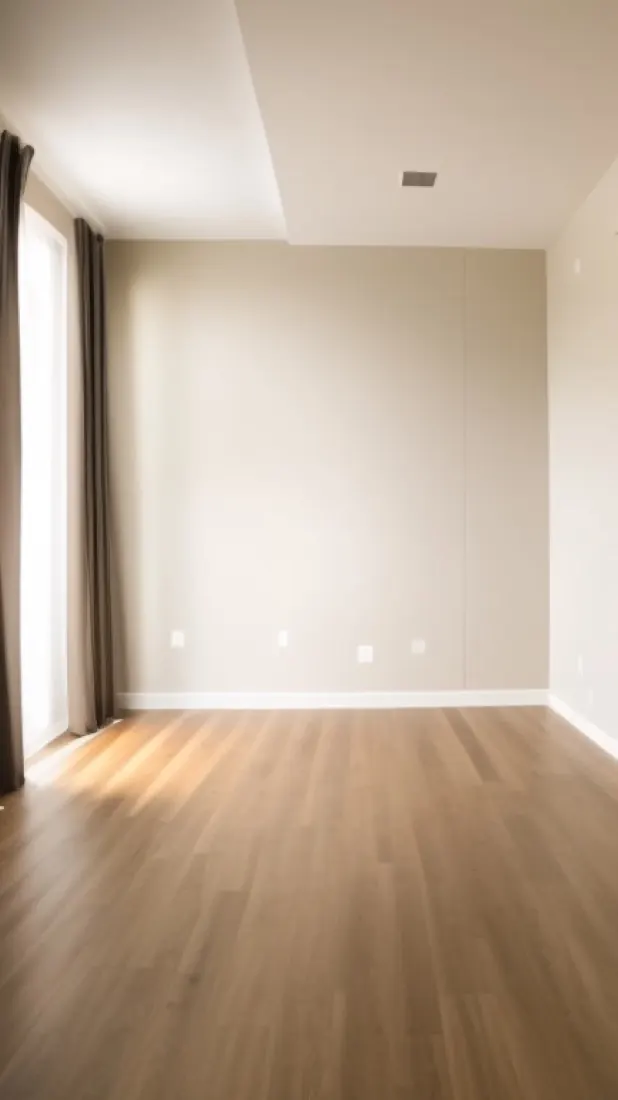 Interior AI result: the room still empty, with no furniture
